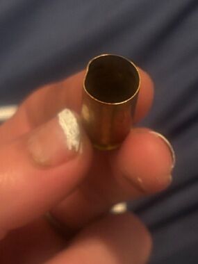 45 mm Brass Bullet Casing Accent (Blank)- Metallic Gold